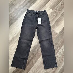 Zara Women's Dark Gray Straight Leg Jeans